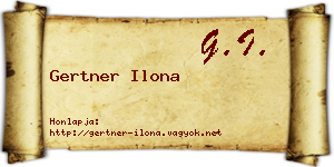 Gertner Ilona névjegykártya